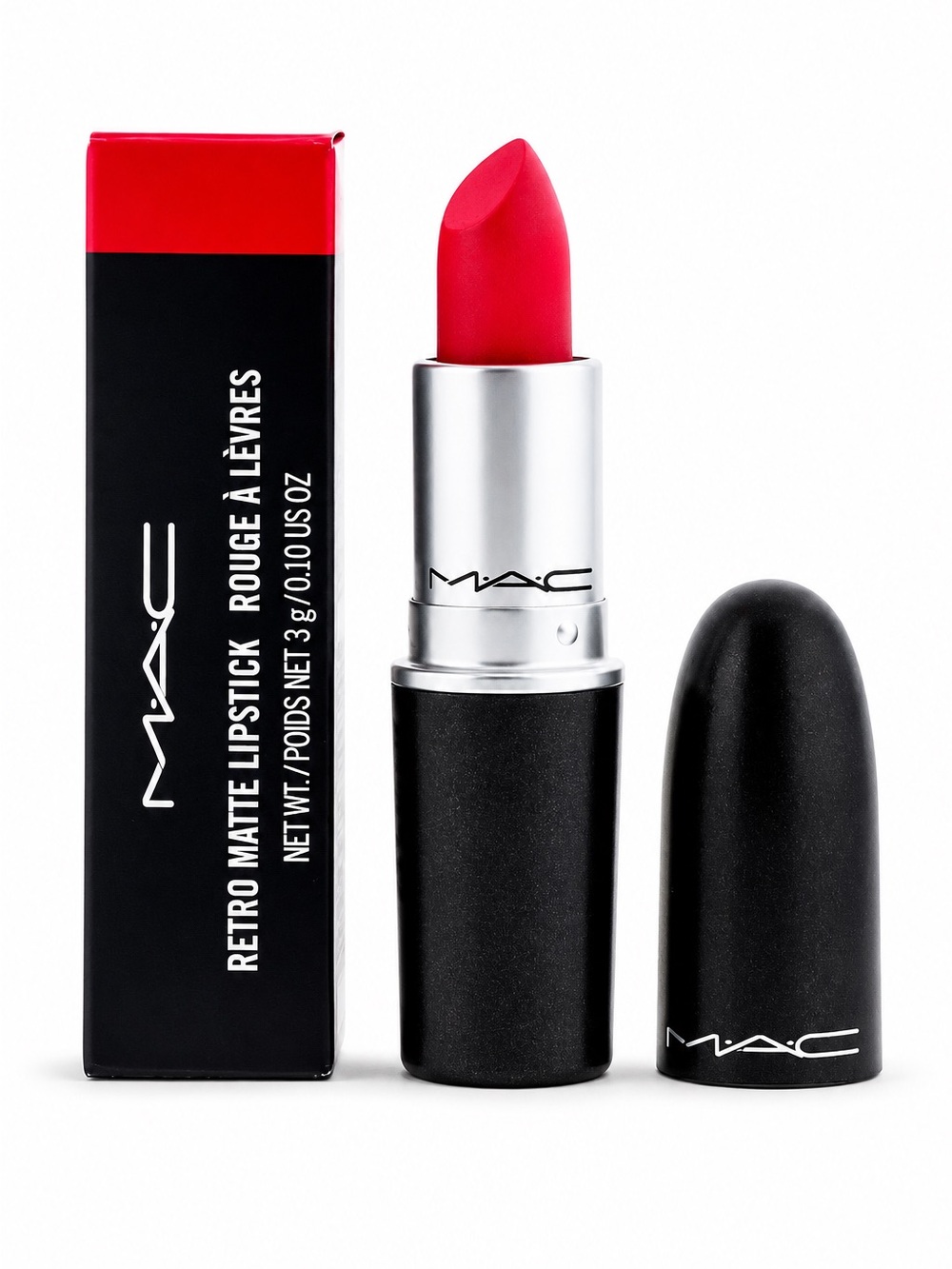 MAC RETRO RED MATTE LIPSTICK IN RELENTLESSLY RED
